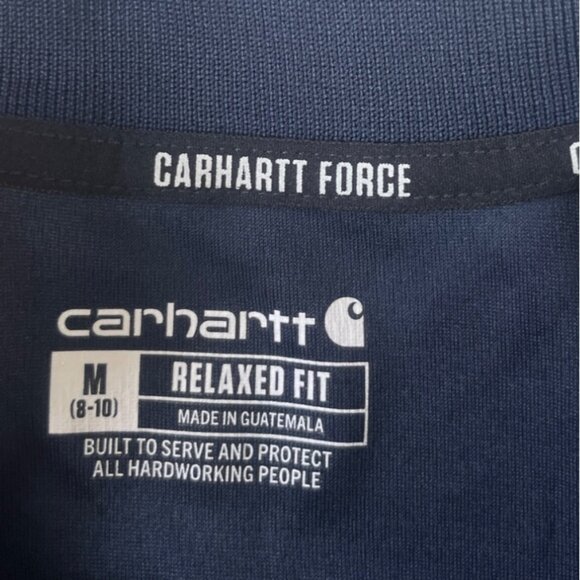 Carhartt Force Relaxed Fit Polo Shirt Womens Medium Blue New Moisture Wicking - Picture 7 of 11